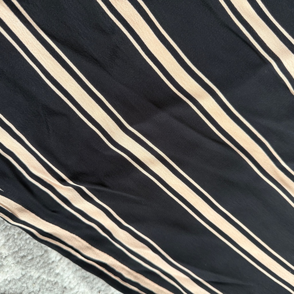 Reformation Black and Cream Striped Wide Leg Sheer Pants - Picture 2 of 5